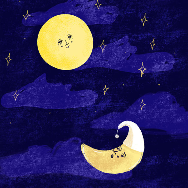 Illustration "Les 2 faces de la lune"