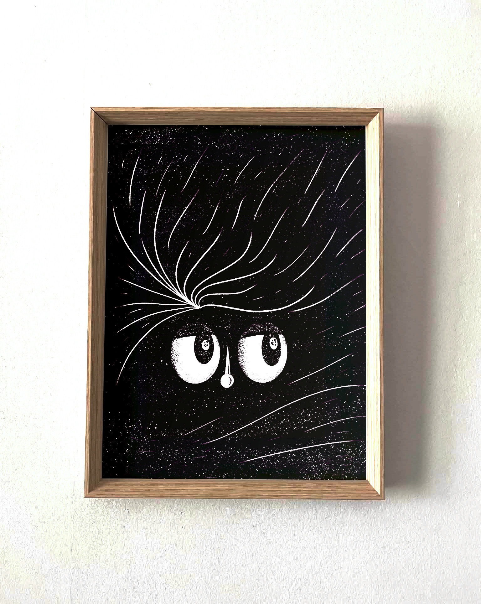 Poster A3 "Lost in the cosmos" accroché au mur