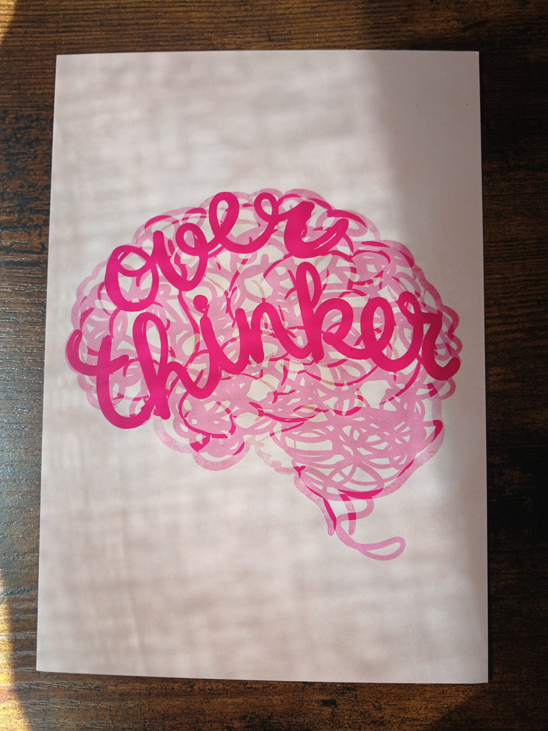 Overthinker format A5 photo d'ambiance