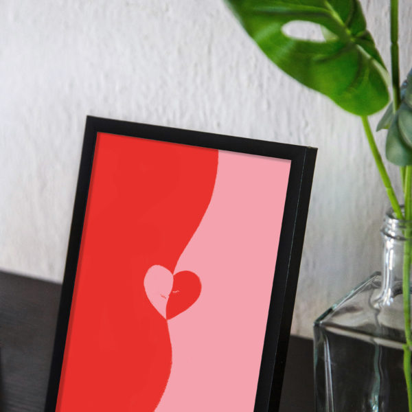 Illustration "Valentines love" au format A5