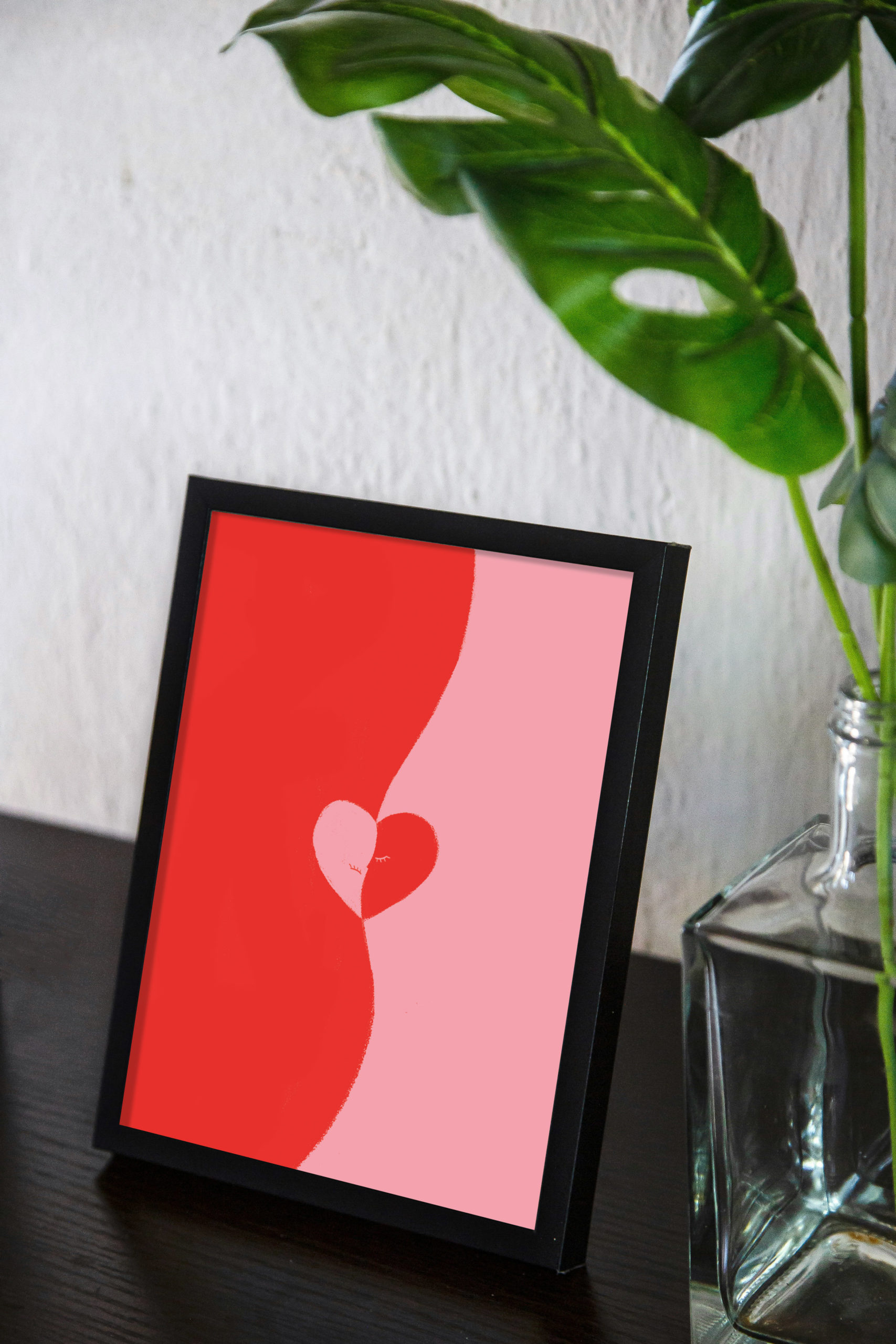 Illustration "Valentines love" au format A5
