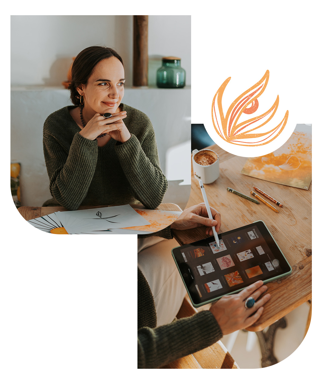 Fiona Buding portrait et logo
