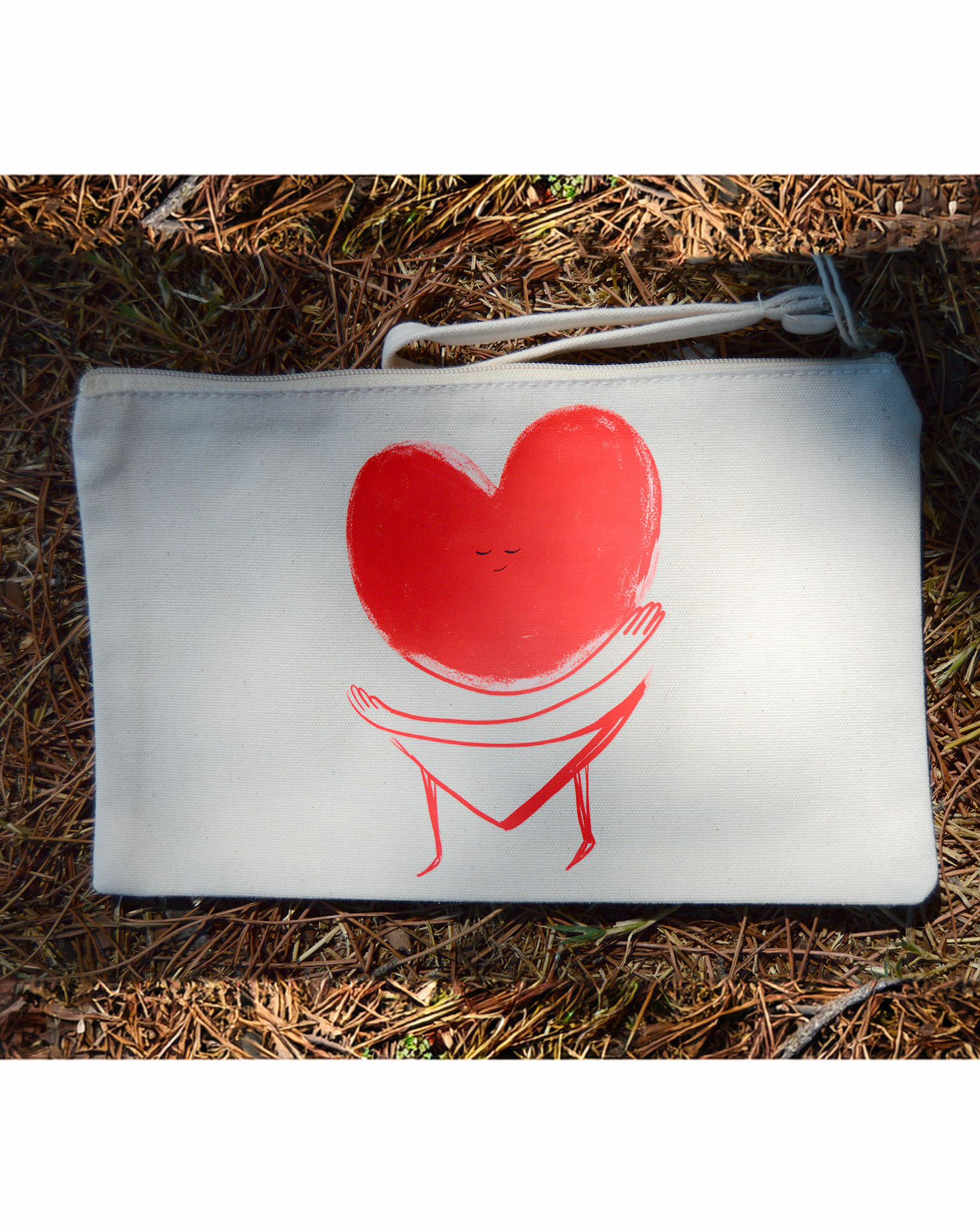 Trousse illustrée "Self love", vue de face à plat
